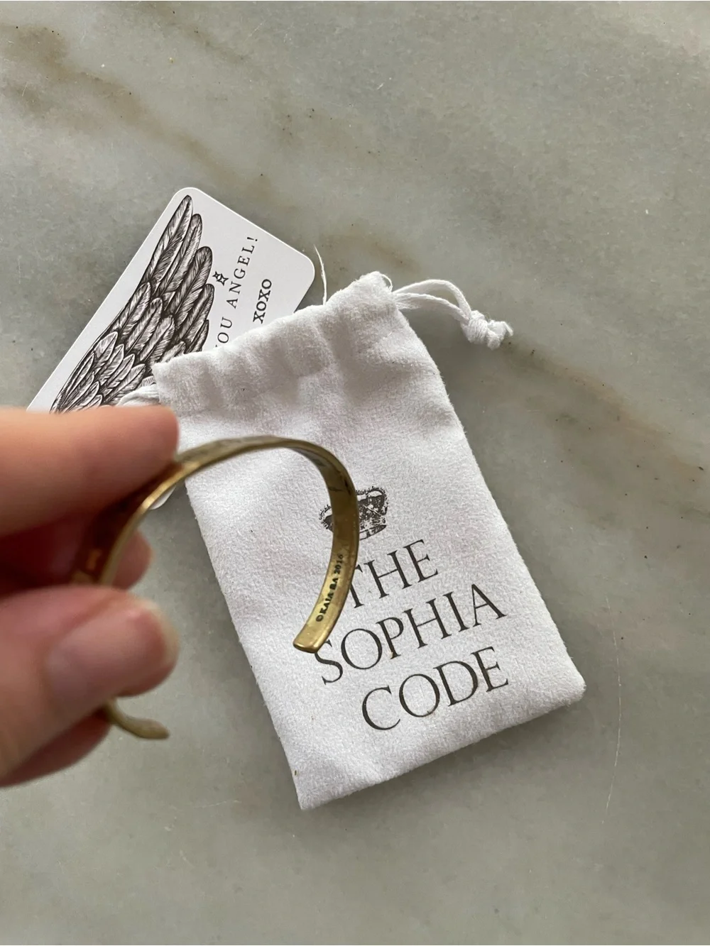 The Sophia Code Gold Cuff Bracelet